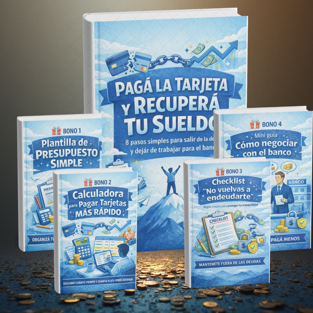 GUIA PRACTICA, PAGA LA TARJETA DE CREDITO CON 8 PASOS EN 30 DIAS + 4 Bonos GRATIS!!!