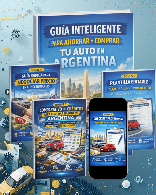 GUÍA INTELIGENTE PARA AHORRAR Y COMPRAR TU AUTO EN ARGENTINA + 4 BONOS DE REGALO!!